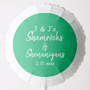 Green Shamrocks and Shenanigans Coasters Balloon