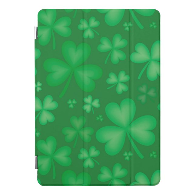 Green Shamrocks Apple 10.5" iPad Pro Smart Cover (Front)
