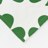 Green Shamrocks Clover Pattern St. Patrick's Day Fleece Blanket (Corner)
