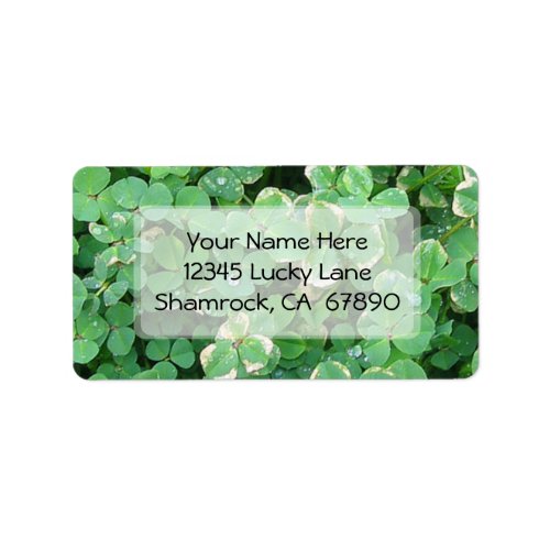 Green Shamrocks Custom Address Labels