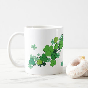 Green Shamrocks & Daisies Mug