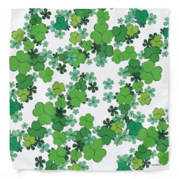 Green Shamrocks & Daisies St Patrick's Bandana
