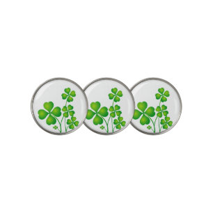 Green Shamrocks   Golf Ball Marker
