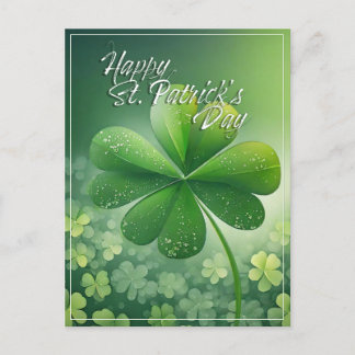 Green Shamrocks Happy St. Patrick's Day (7) c Holiday Postcard