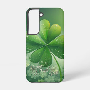 Green Shamrocks Happy St. Patrick's Day (7) c Samsung Galaxy S22 Case