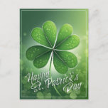 Green Shamrocks Happy St. Patrick's Day (8) c Holiday Postcard