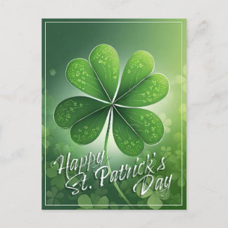 Green Shamrocks Happy St. Patrick's Day (8) c Holiday Postcard