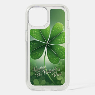 Green Shamrocks Happy St. Patrick's Day (8) c iPhone 15 Case