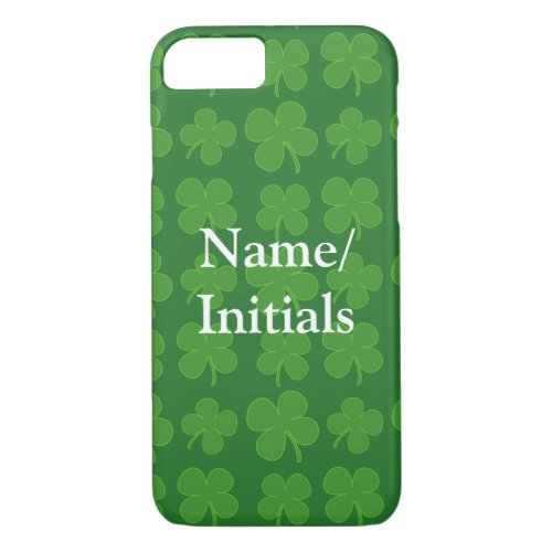 Green Shamrocks Irish Clover Pattern iPhone 87 Case