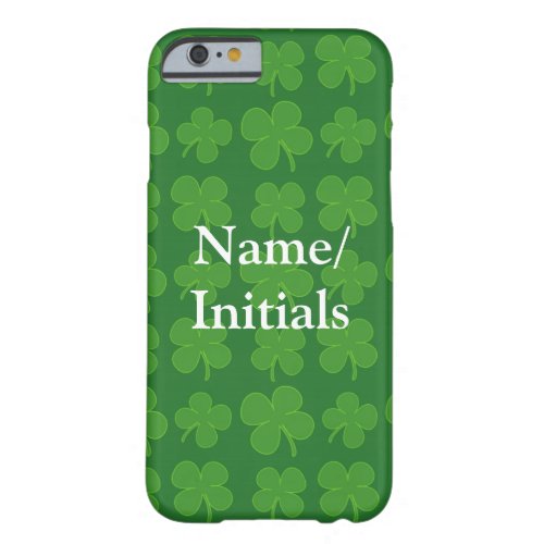 Green Shamrocks Irish Clover Pattern Barely There iPhone 6 Case