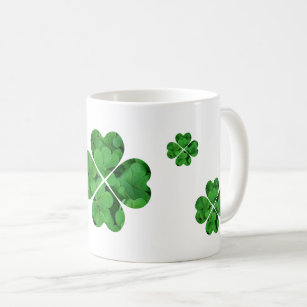 Green Shamrocks Irish St. Patrick's Day Coffee Mug