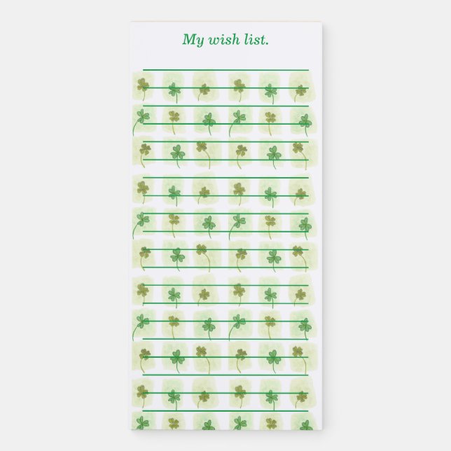 Green shamrocks patchwork notepads (Front)