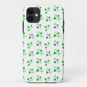 Green Shamrocks Pattern iPhone Case