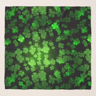 Green shamrocks scarf