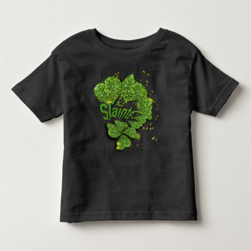 Green Shamrocks  sparkling hearts ShainteT_Shirt Toddler T_shirt