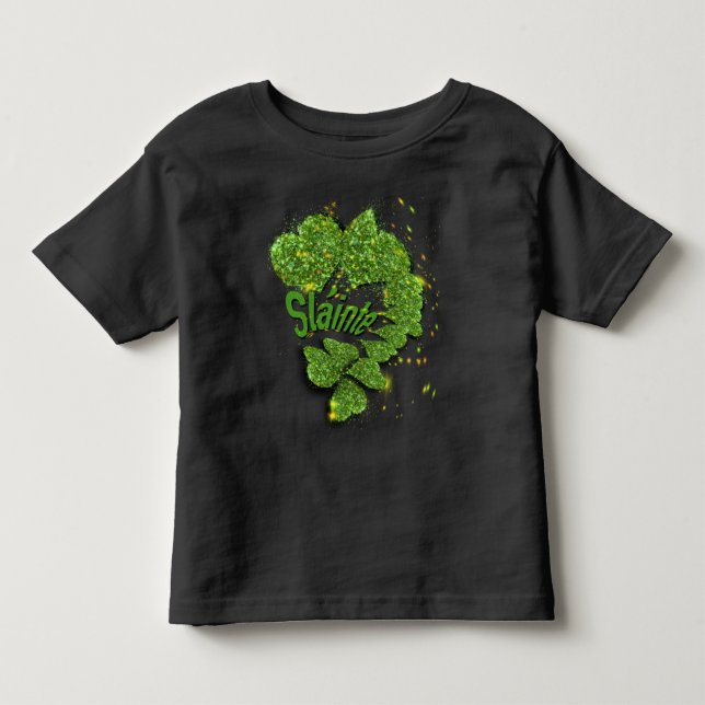 Green Shamrocks | sparkling hearts ShainteT-Shirt Toddler T-shirt (Front)