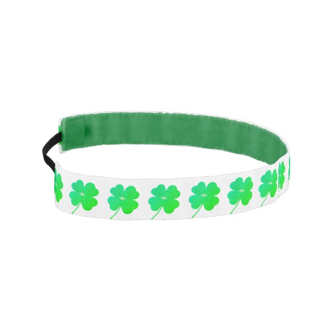 Green Shamrocks St Pattys Irish Non-Slip Headbands (Left)