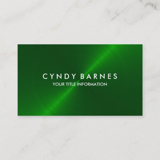 Customizable Green Sheen Business Card