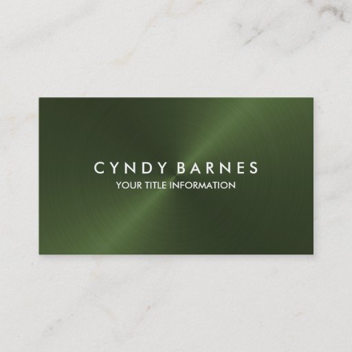 Customizable Green Sheen Business Card