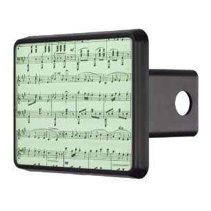 Green Sheet Music Hitch Cover