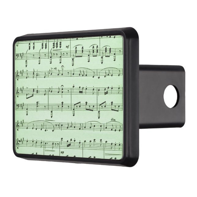 Green Sheet Music Hitch Cover (Left)