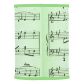 Green Sheet Music Lamp Shade (Back)