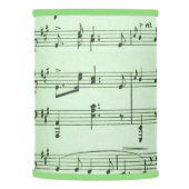 Green Sheet Music Lamp Shade (Left)