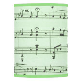 Green Sheet Music Lamp Shade (Front)