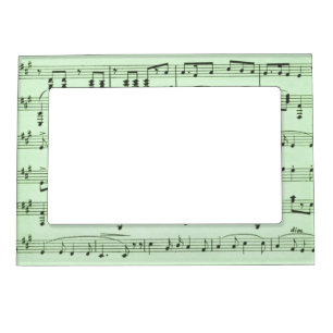 Green Sheet Music Magnetic Frame