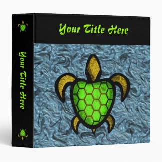 Green Shell Turtle 1.5" Binder