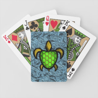 Green Shell Turtle Bicycle Playing Cards