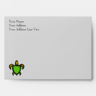 Green Shell Turtle Greeting Card Envelope
