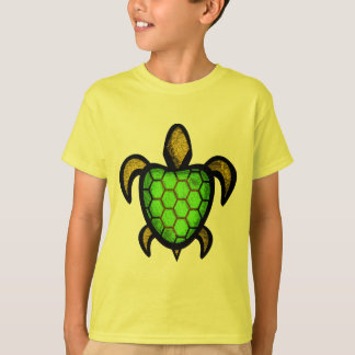 Green Shell Turtle Kids' Shirts