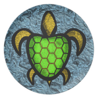 Green Shell Turtle Plate