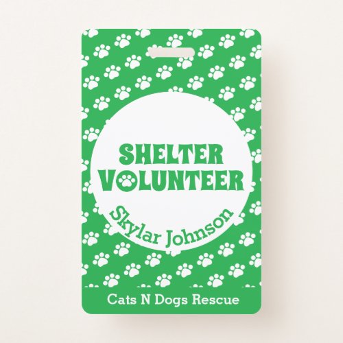 Green Shelter Volunteer Badge