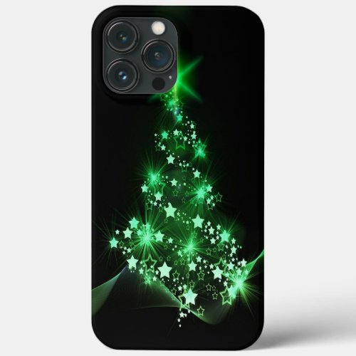 Green Shiny Christmas Tree iPhone 13 Pro Max Case