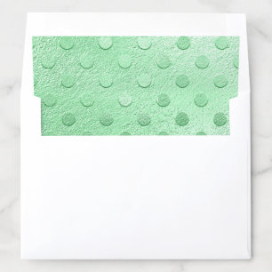 Green Shiny Fun Polka Dots "Open Images" Envelope Liner