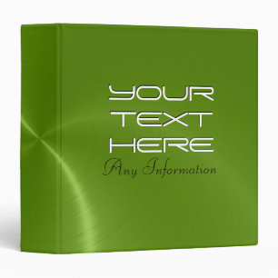 Green shiny stainless steel metal binders