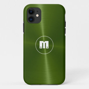 Green Shiny Stainless Steel Metal iPhone 11 Case
