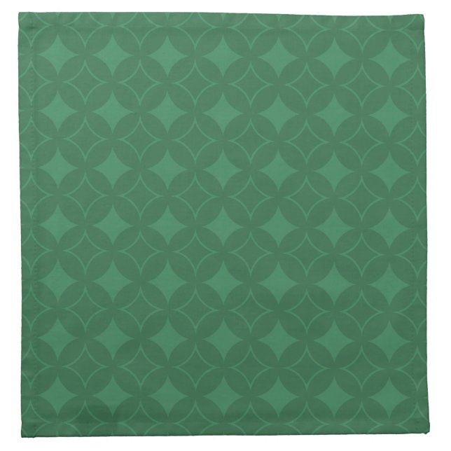 Green Shippo pattern Cloth Napkin (Front)