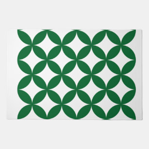 Green Shippo Pattern Door Mat
