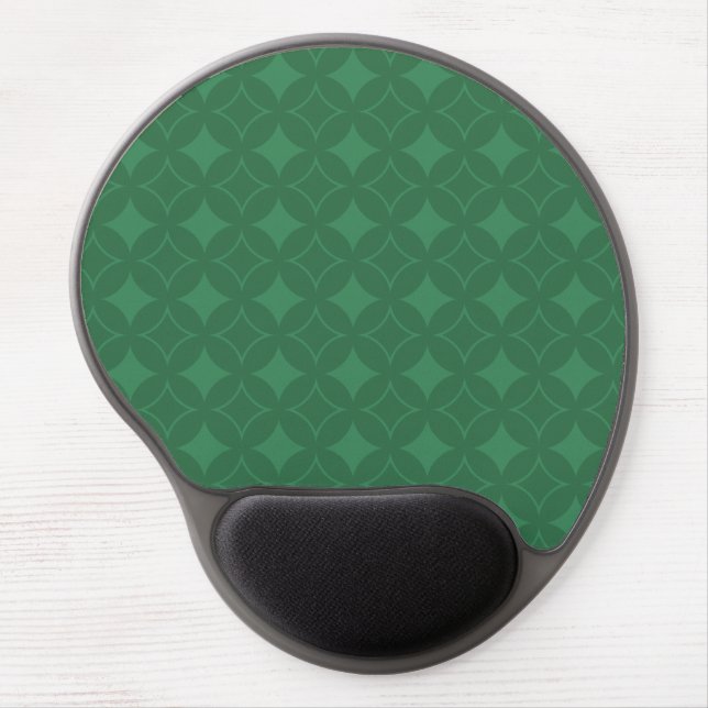Green Shippo pattern Gel Mouse Pad (Front)
