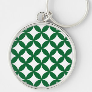 Green Shippo Pattern Keychain