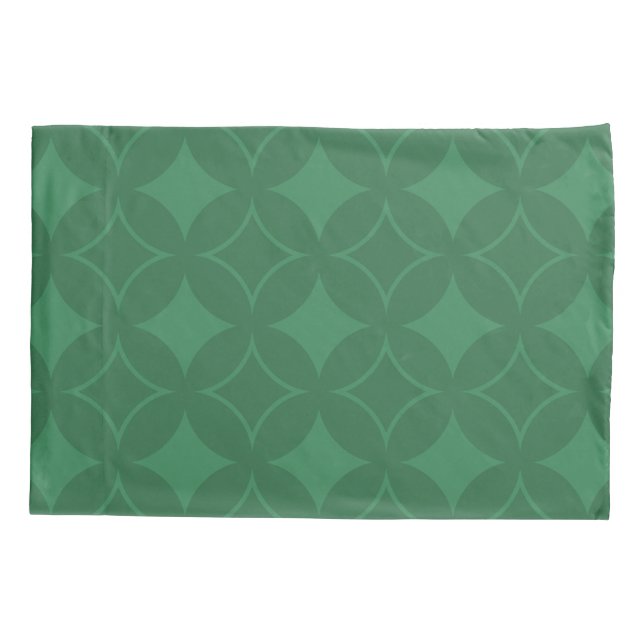 Green Shippo pattern Pillow Case (Back)