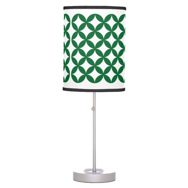 Green Shippo Pattern Table Lamp (Front)