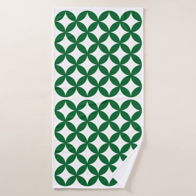 Green Shippo Pattern Towel (Bath Towel)