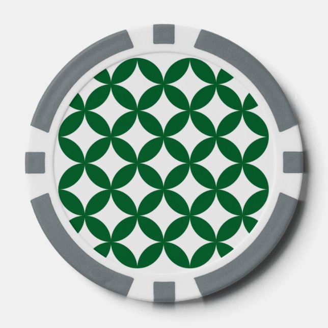 Green Shippo Poker Chips (Front)