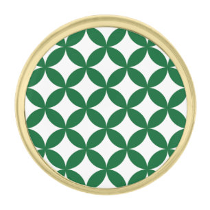 Green Shippo Round Lapel Pin