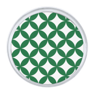 Green Shippo Round Lapel Pin