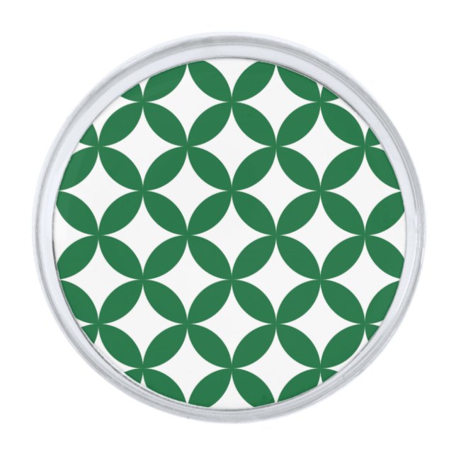 Green Shippo Round Lapel Pin (Front)